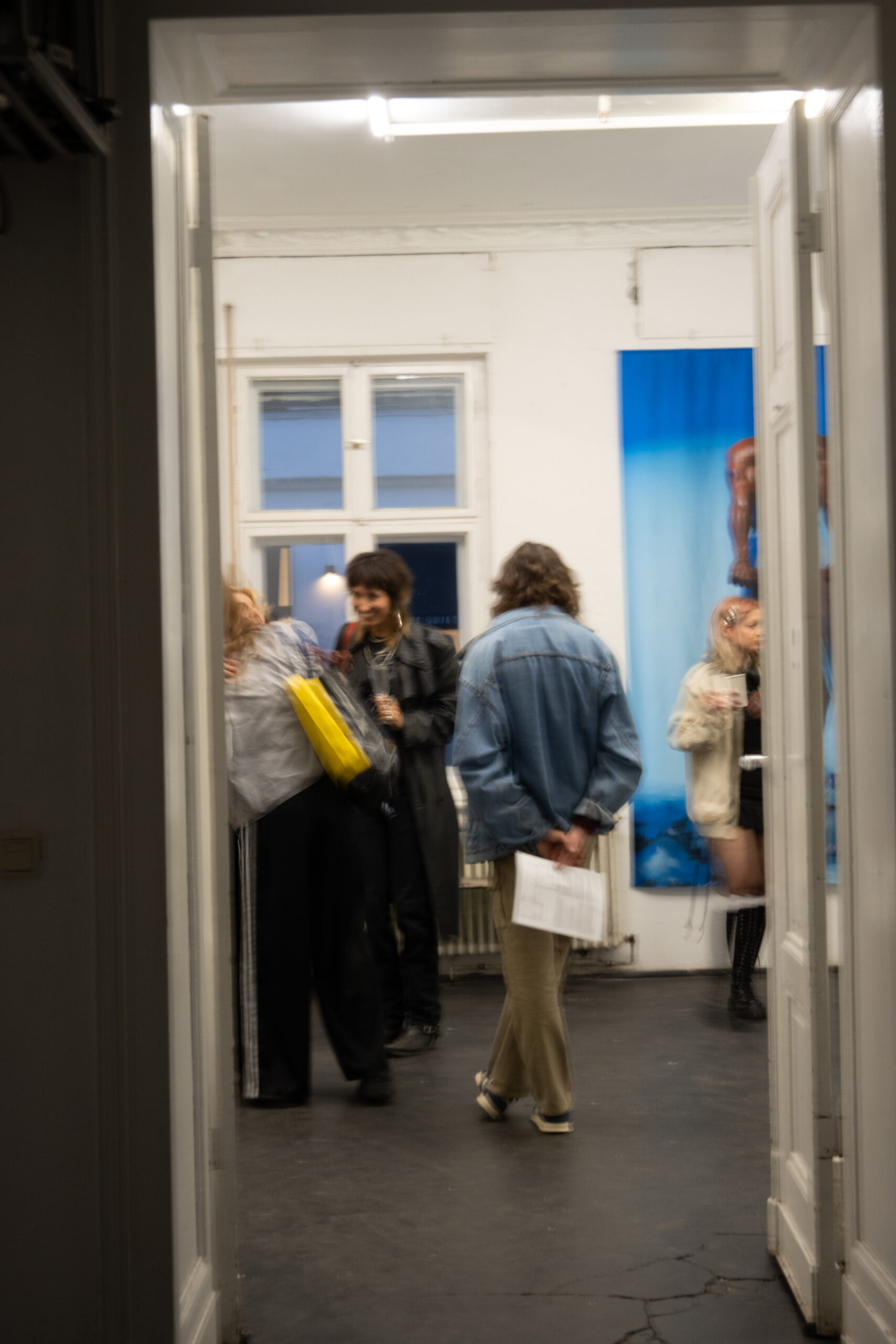 Photo from opening from Chwilkowska's group exhibition in Berlin