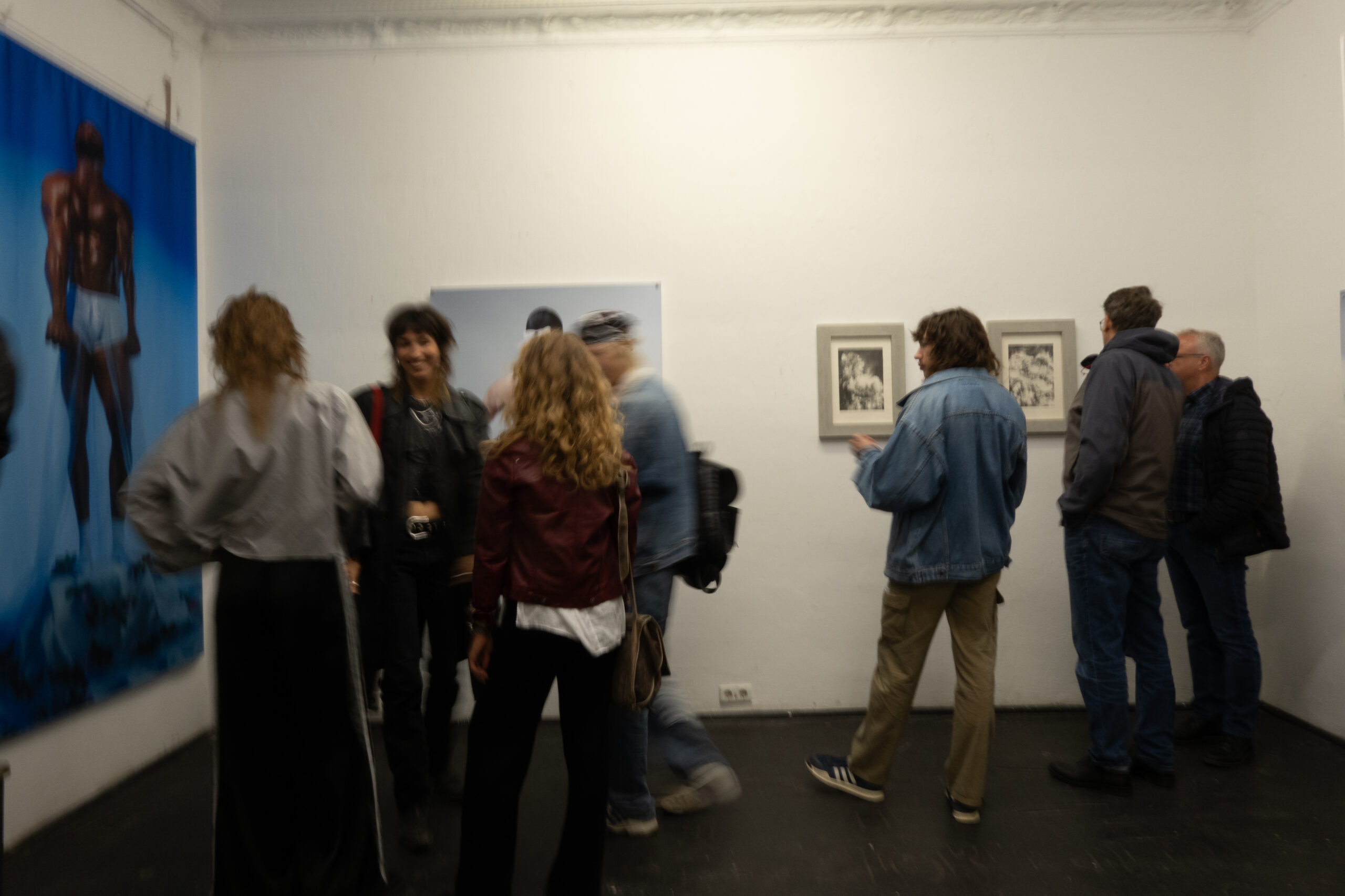 Photo from opening from Chwilkowska's group exhibition in Berlin