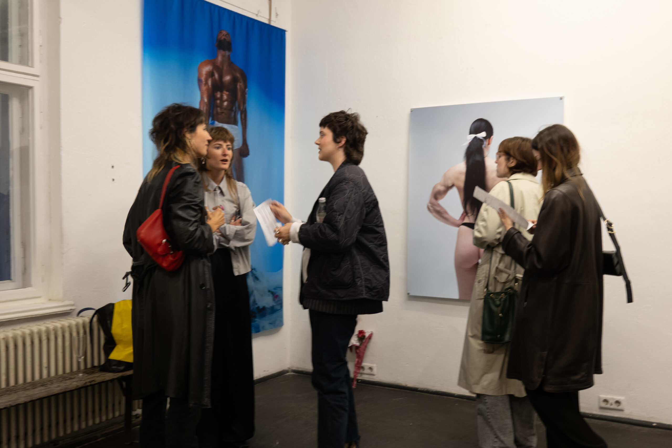 Photo from opening from Chwilkowska's group exhibition in Berlin