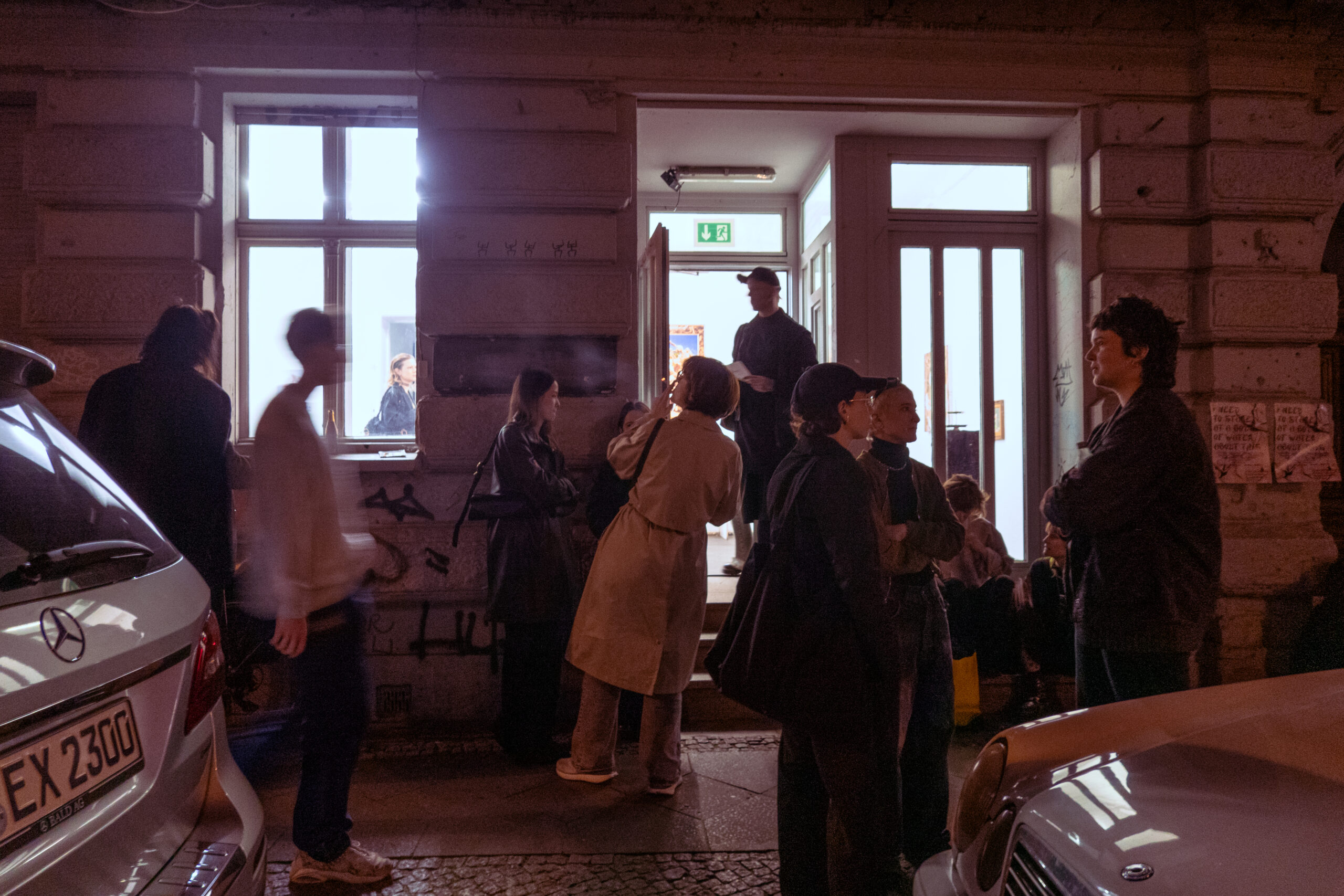 Photo from opening from Chwilkowska's group exhibition in Berlin