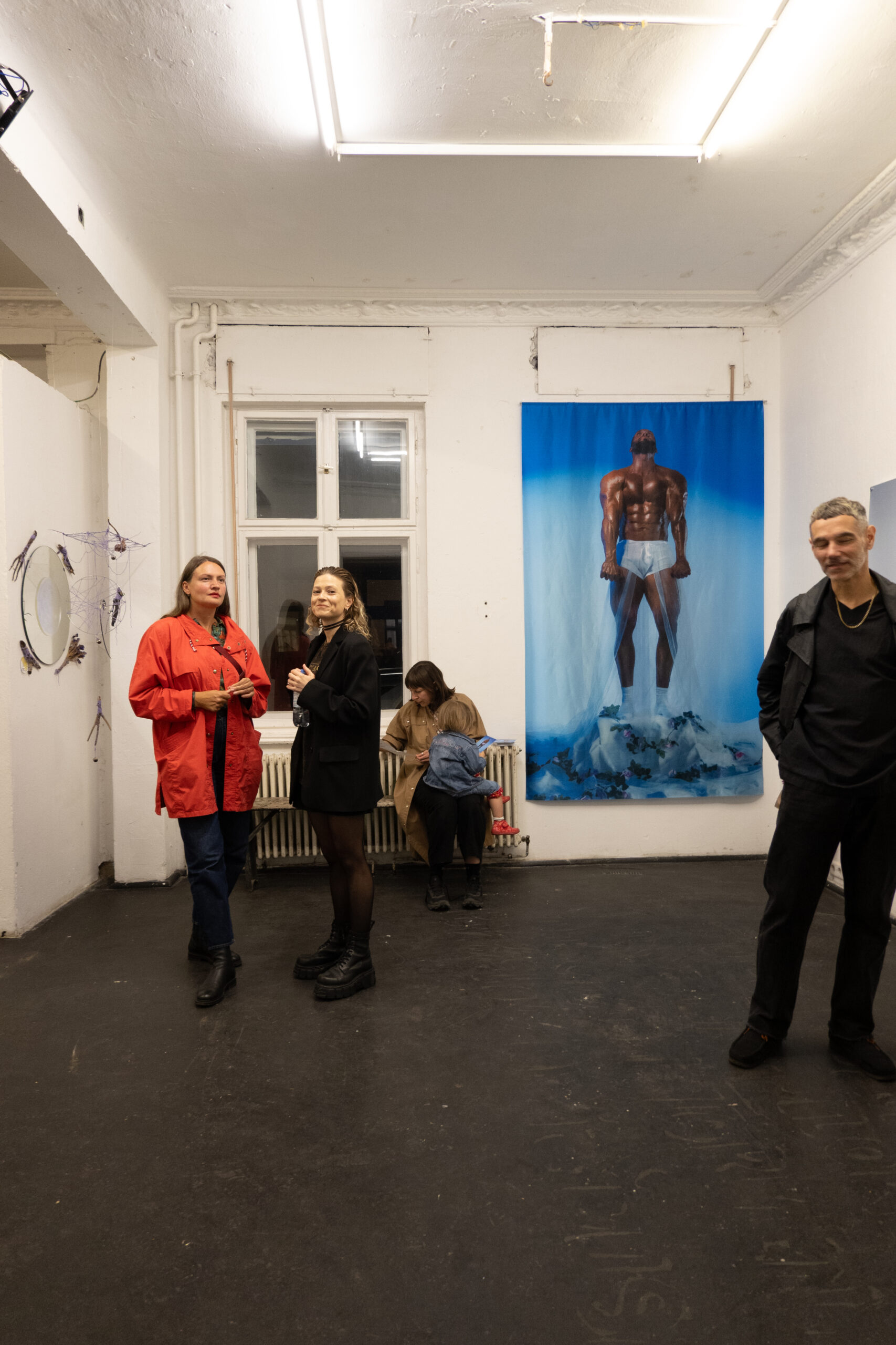 Photo from opening from Chwilkowska's group exhibition in Berlin