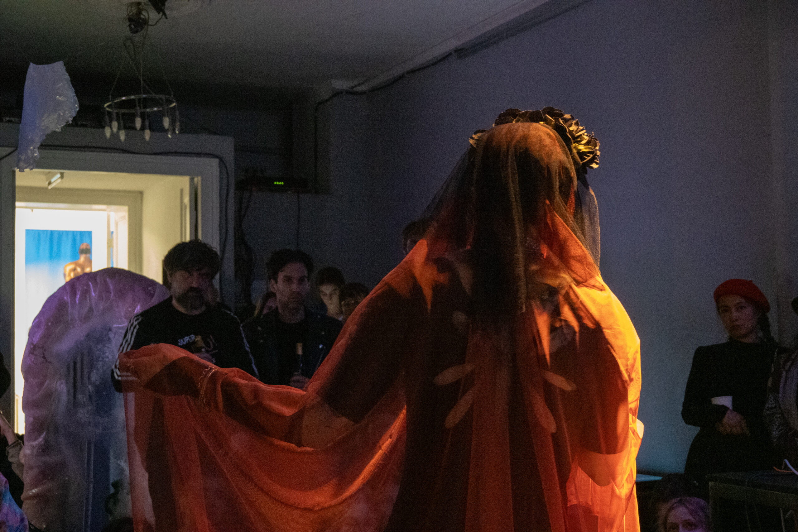 Photo from opening from Chwilkowska's group exhibition in Berlin