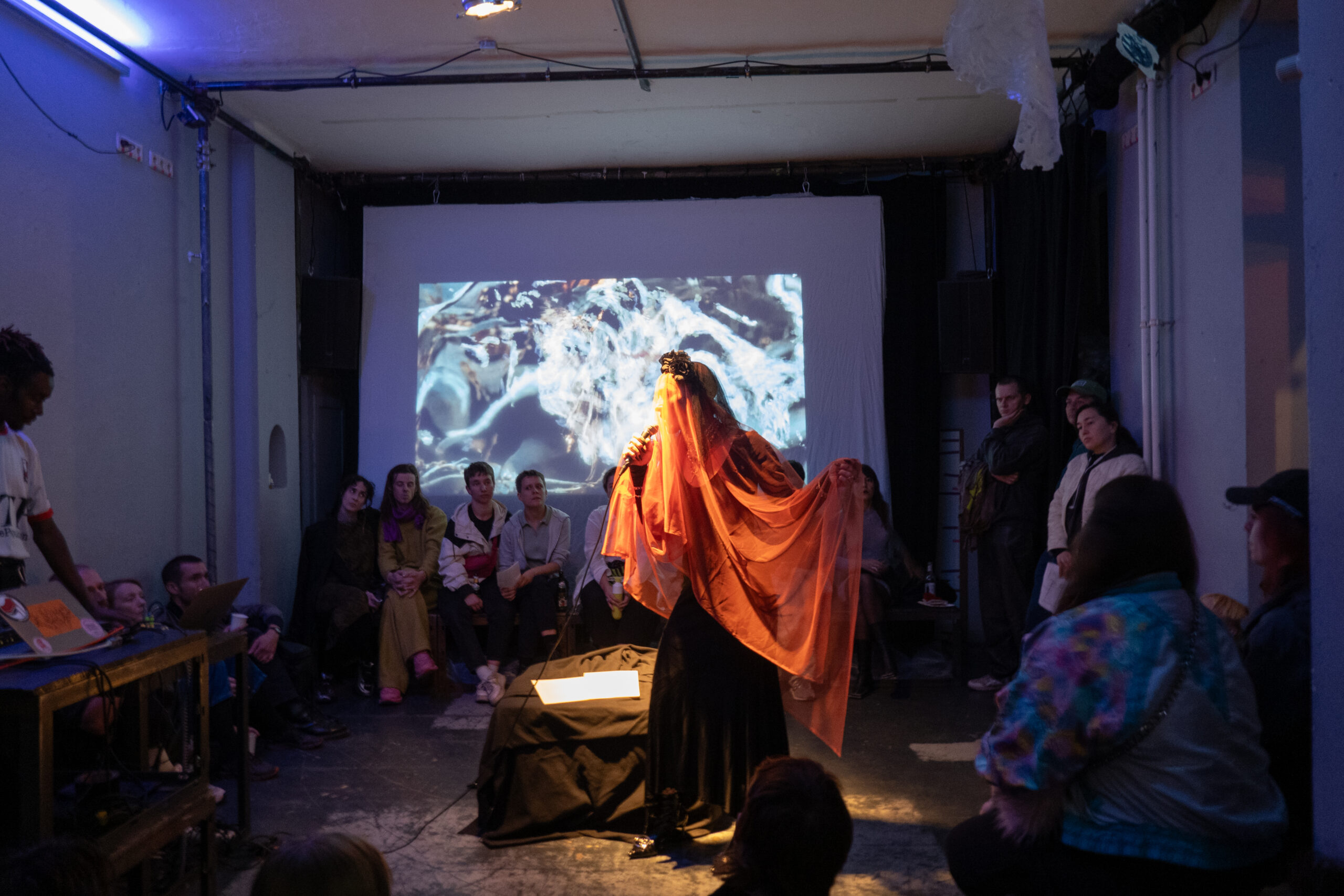 Photo from opening from Chwilkowska's group exhibition in Berlin